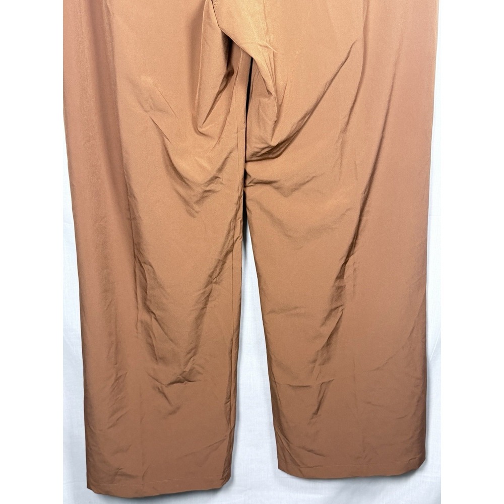 CALIA TrueLight Wide Leg Pants L Brown Rocky Mountain Mid Rise Travel - Picture 6 of 10